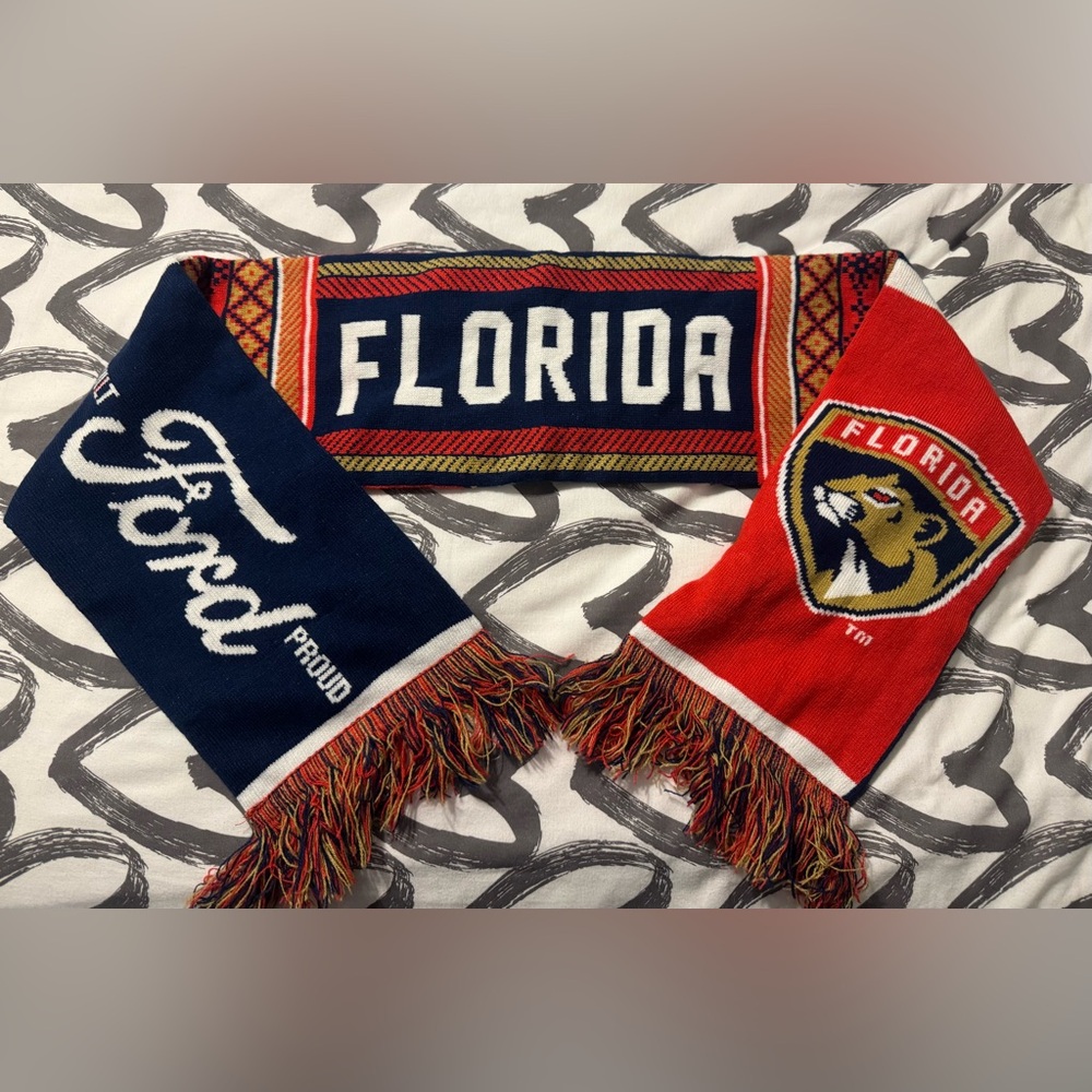 Florida Panthers Red and Blue Scarf